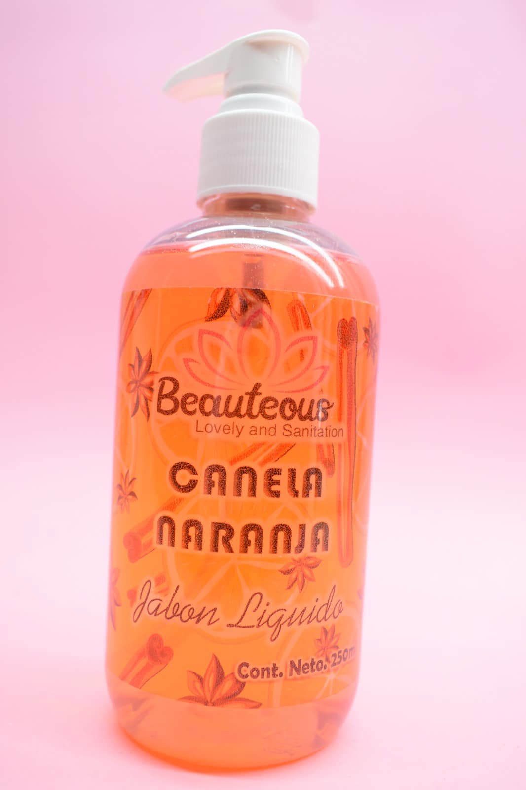 Jabón de Manos Beauteous Lovely AROMA CANELA NARANJA 250ML
