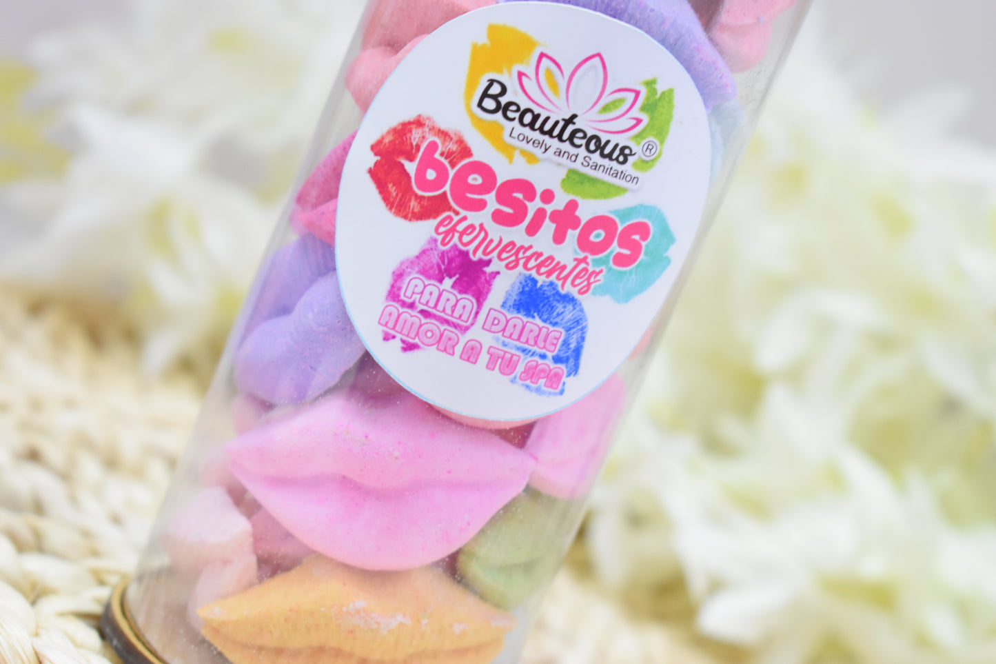 BOMBAS EFERVECENTES BOTE MEDIANO BESOS MIX