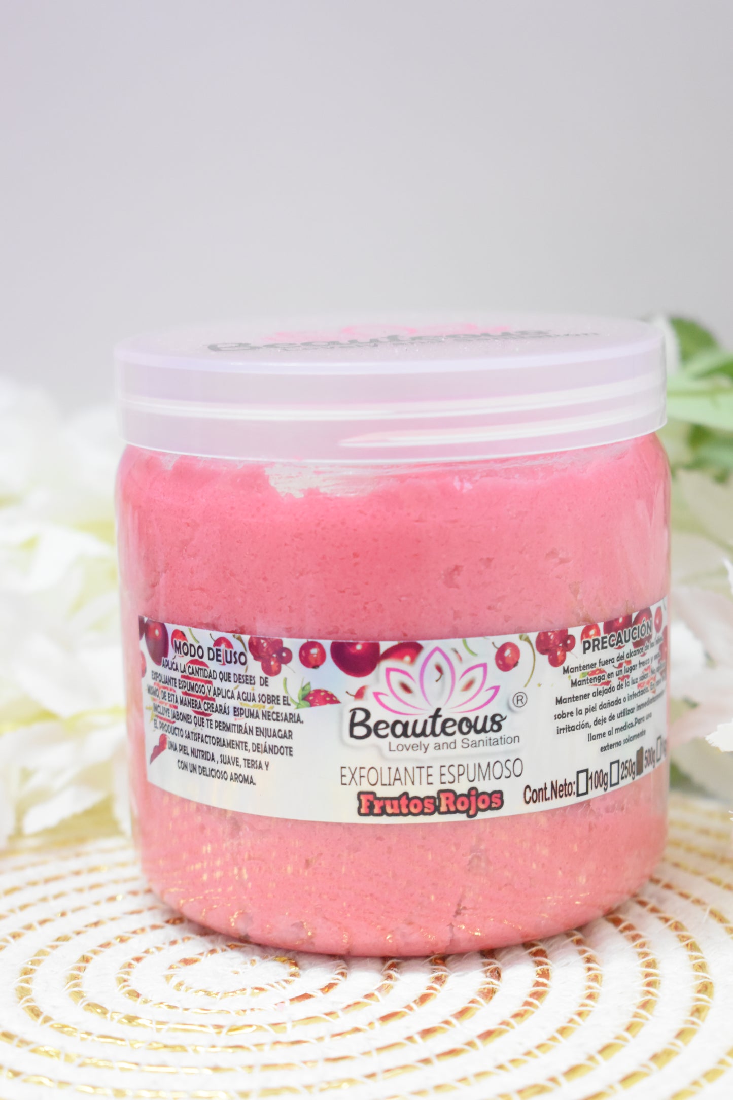 EXFOLIANTE ESPUMOSO 500G AROMA FRUTOS ROJOS