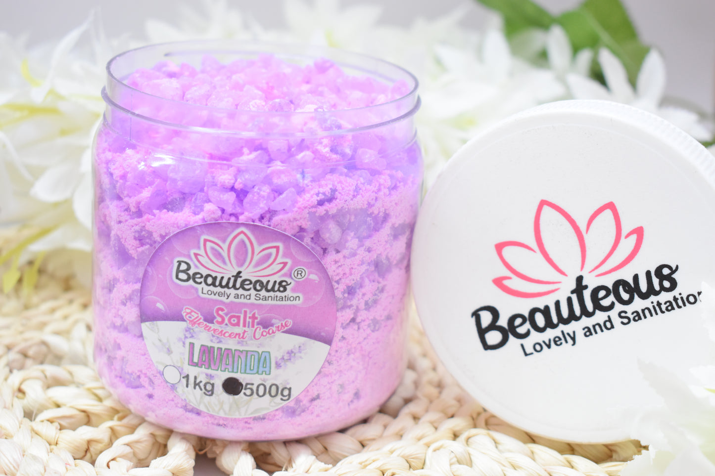 SAL GRUESA EFEREVECENTE RELAJANTE 500G LAVANDA BEAUTEOUS LOVELY