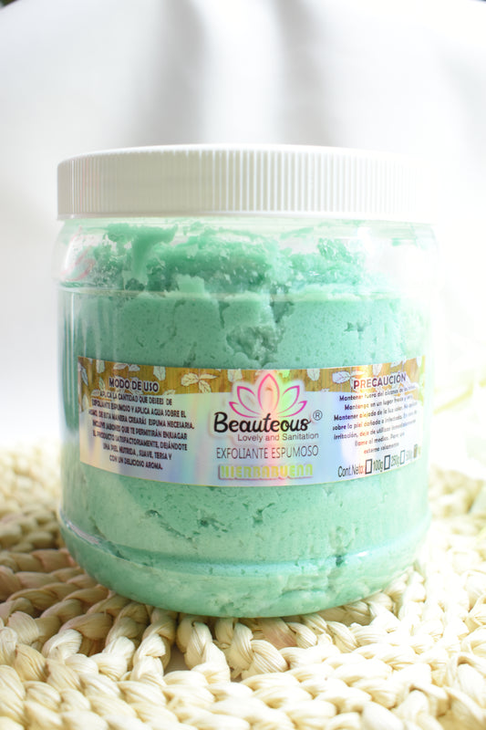 EXFOLIANTE ESPUMOSO 1 KILO AROMA HIERBABUENA BEAUTEOUS LOVELY