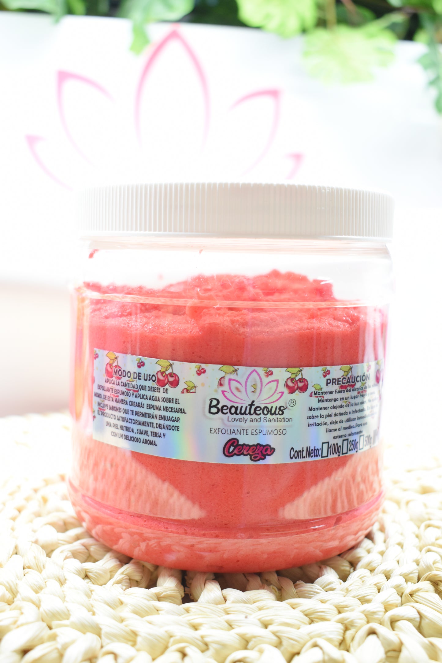 EXFOLIANTE ESPUMOSO 1 KILO AROMA CEREZA BEAUTEOUS LOVELY