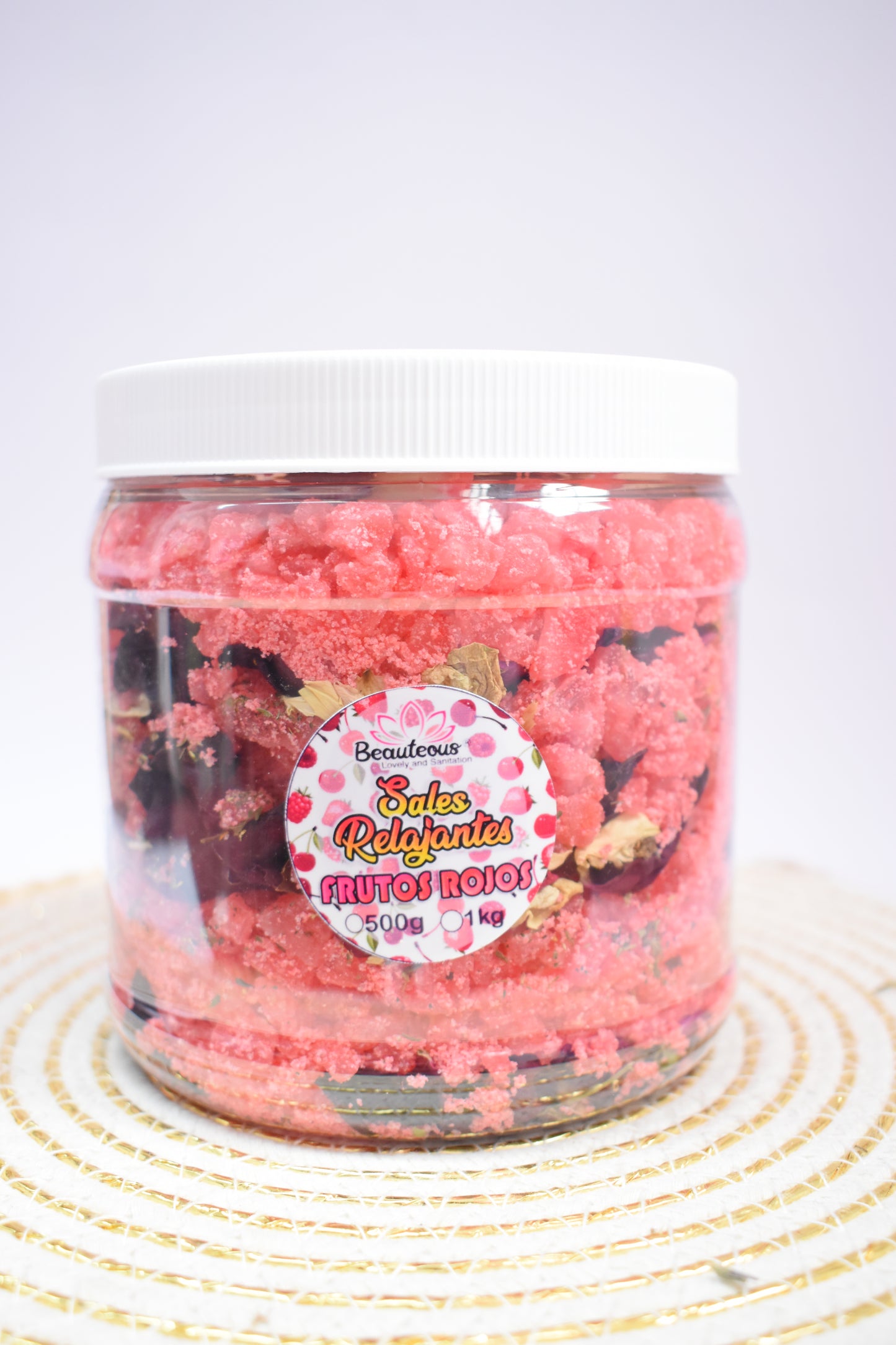 SALES GRUESAS EFERVECENTES CON NATURALEZA FRUTOS ROJOS 1 KILO