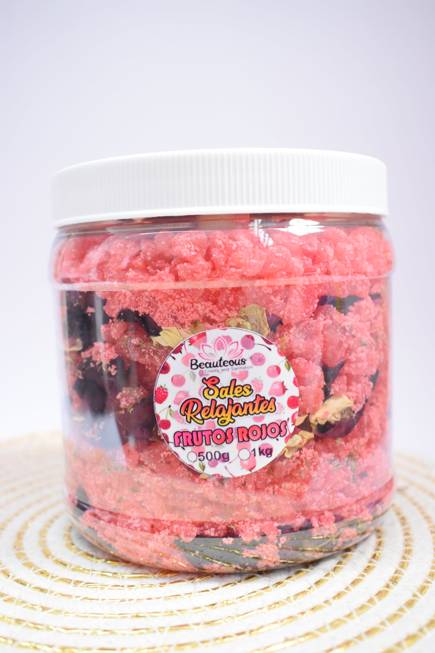 SALES GRUESAS EFERVECENTES CON NATURALEZA FRUTOS ROJOS 1 KILO