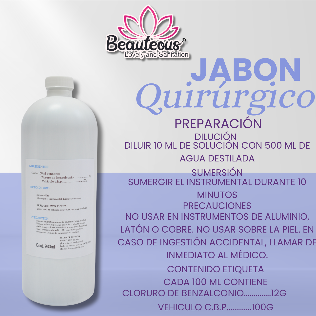 Antibenzil Jabón Azul - Beautéous Lovely