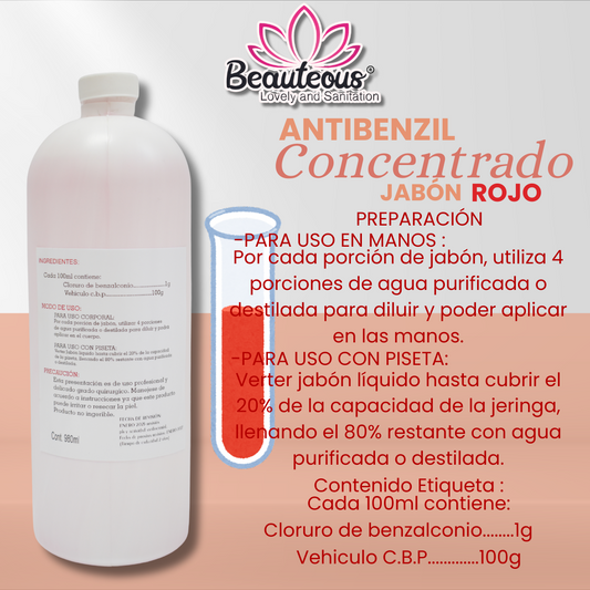 ANTIBENZIL CONCENTRADO JABON ROJO