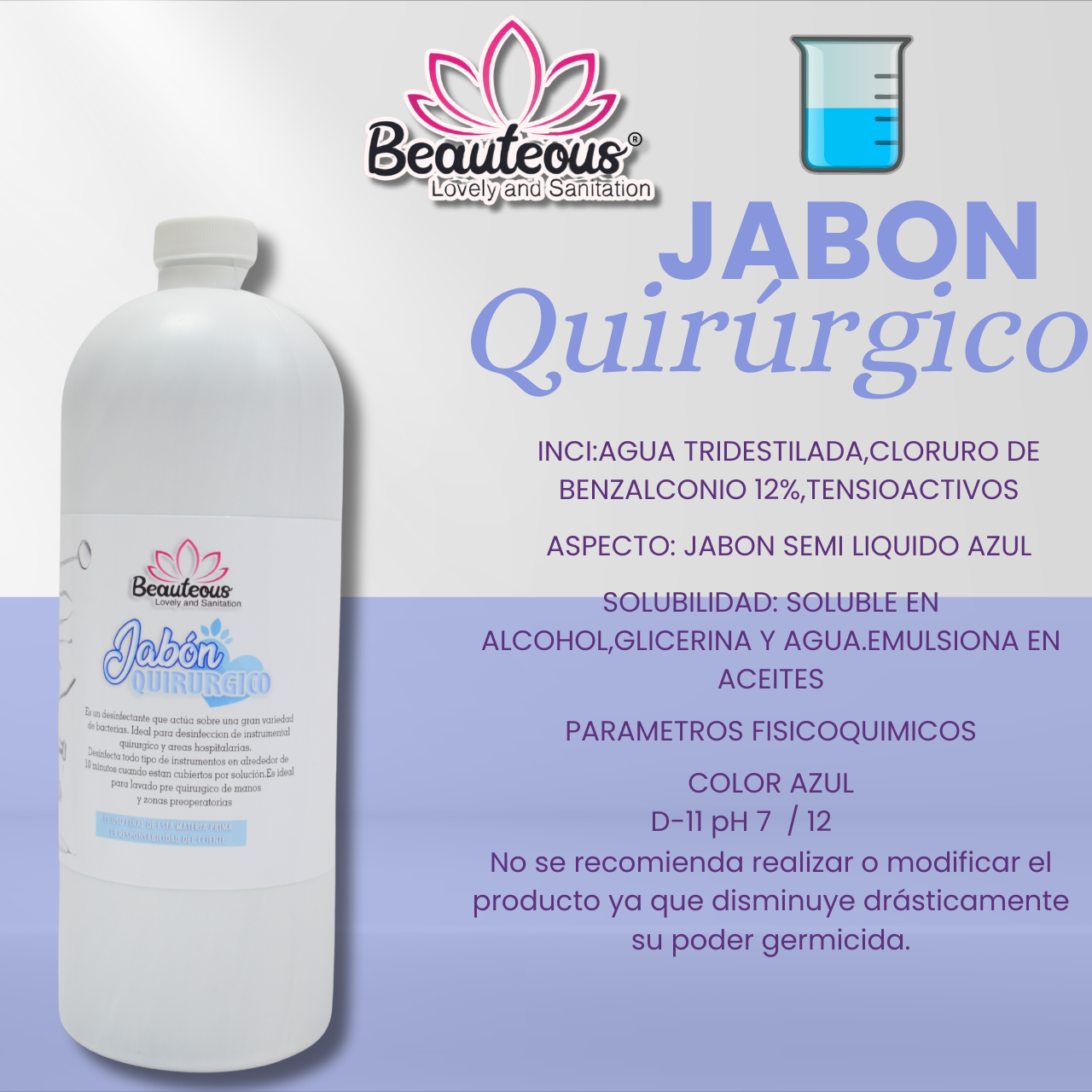 Antibenzil Jabón Azul - Beautéous Lovely