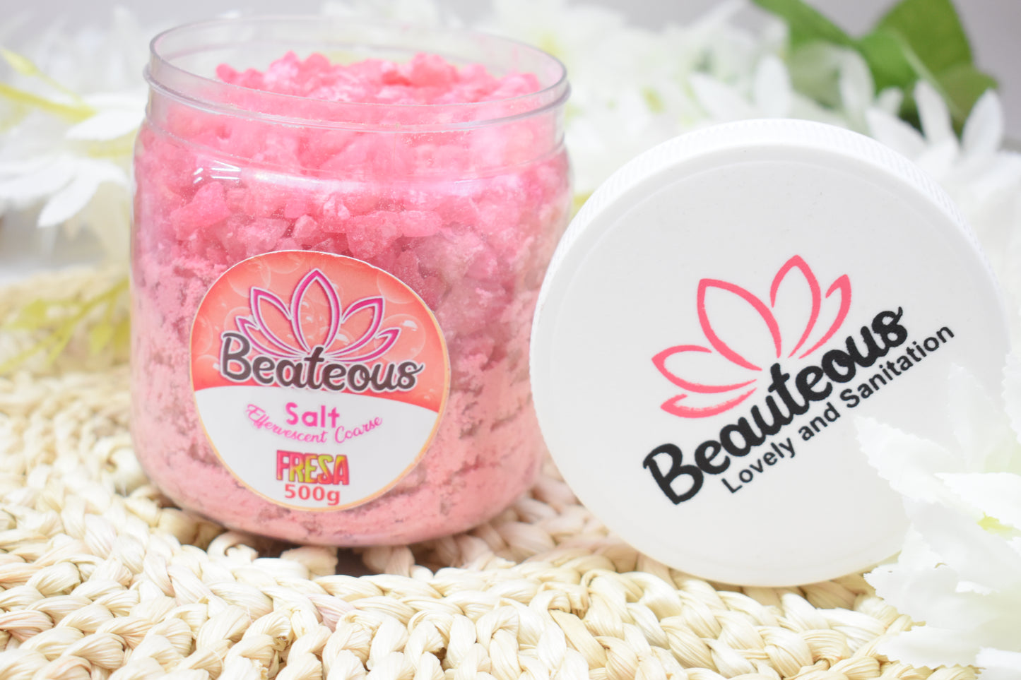 SAL GRUESA EFEREVECENTE RELAJANTE 500G FRESA  BEAUTEOUS LOVELY