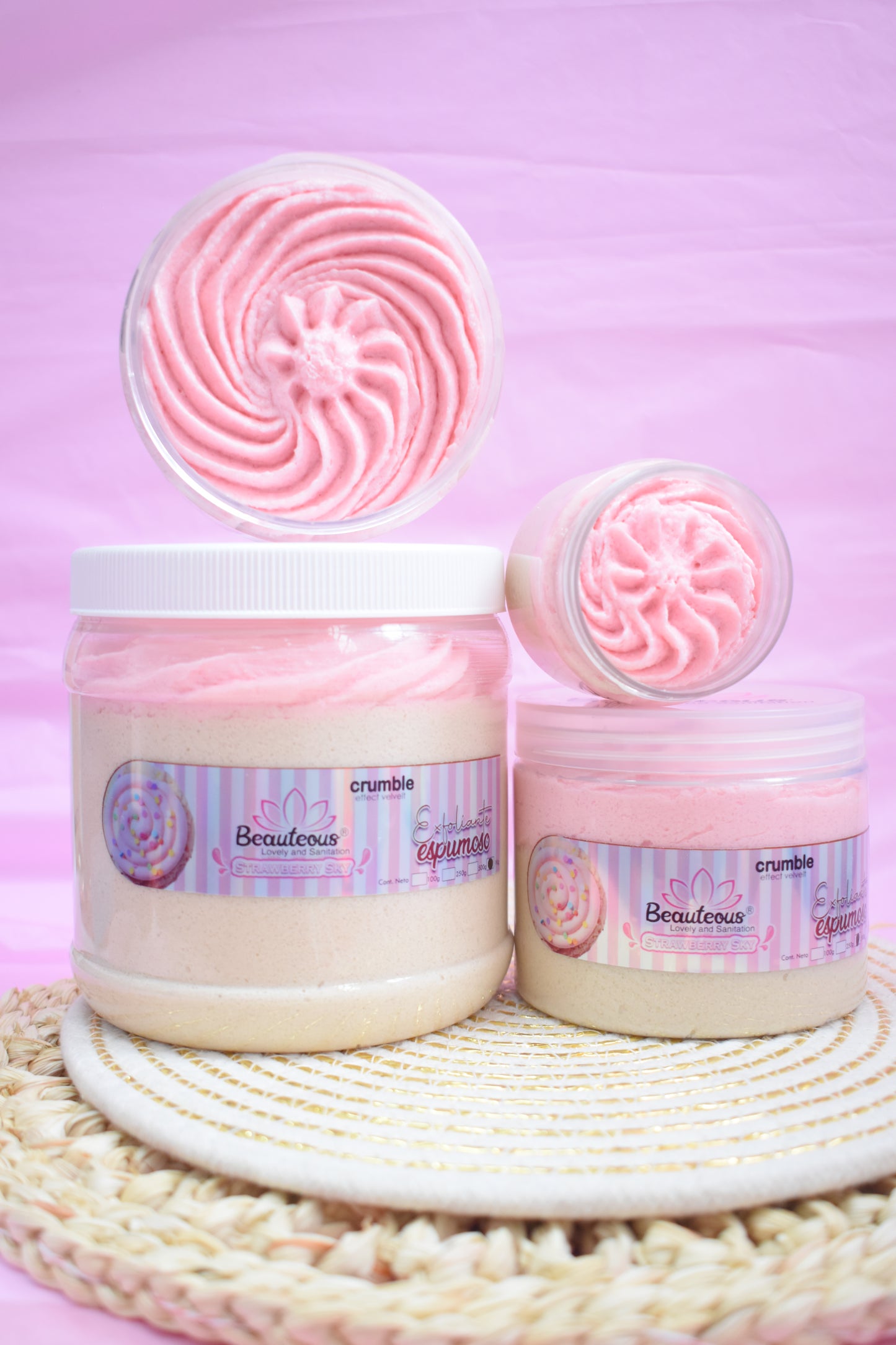 EXFOLIANTE STRAWBERRY SKY 250GRMS COLECCION CRUMBLE
