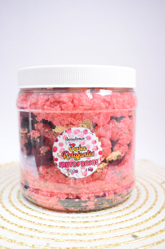 SALES GRUESAS EFERVECENTES CON NATURALEZA FRUTOS ROJOS 1 KILO