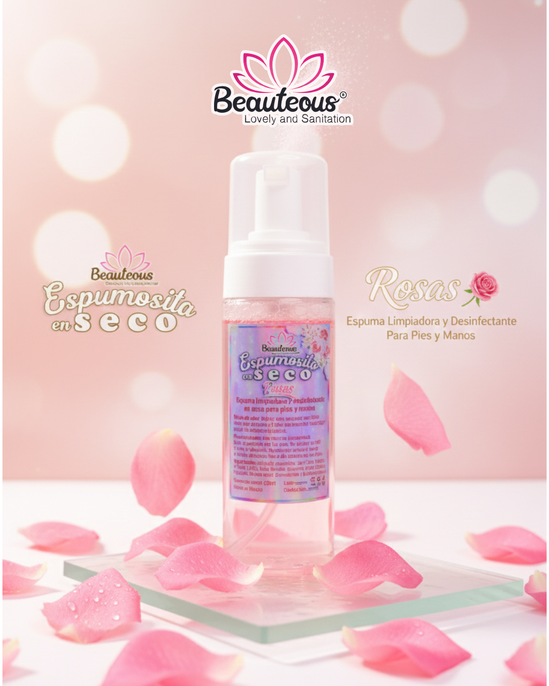 🌹🫧 Espumosito en Seco para UÑAS – Rosas