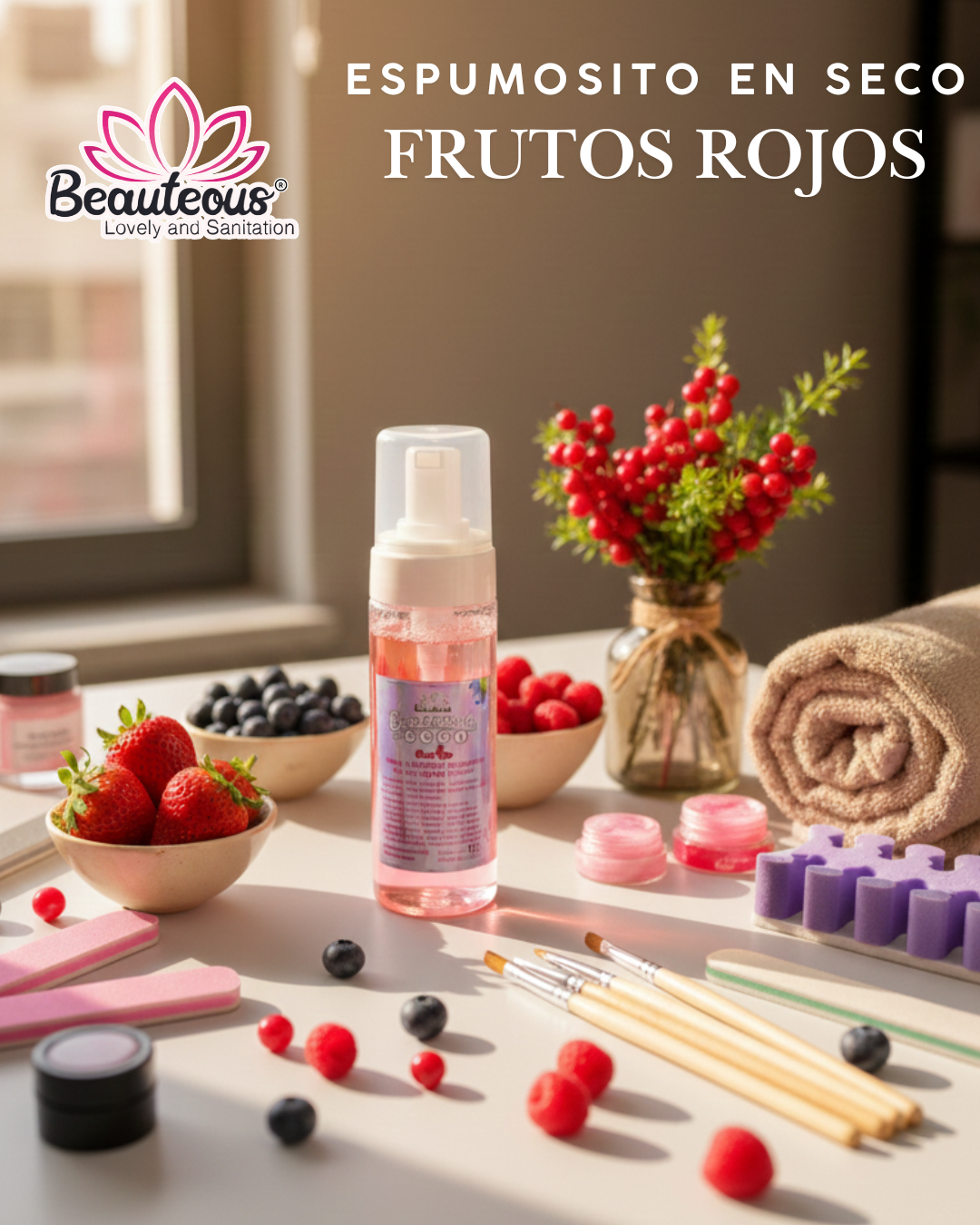 Espumosito en Seco para UÑAS – Frutos Rojos