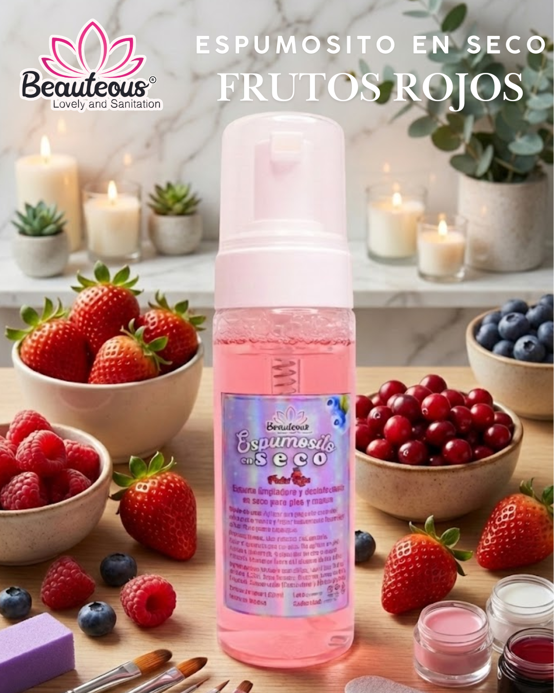 Espumosito en Seco para UÑAS – Frutos Rojos