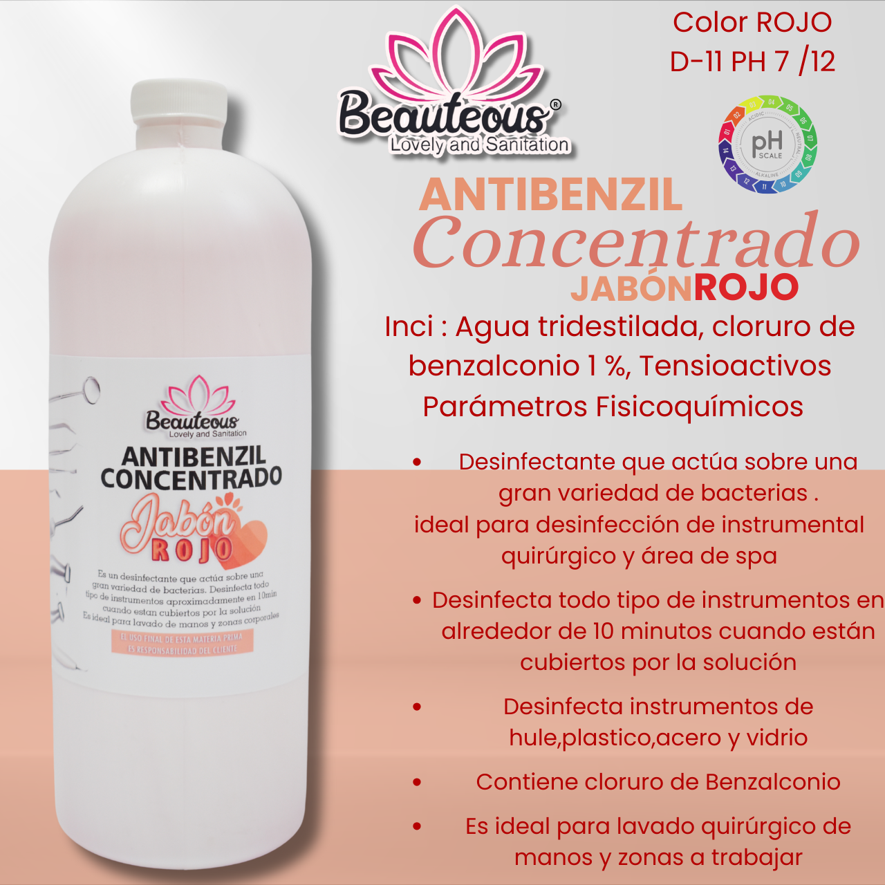 ANTIBENZIL CONCENTRADO JABON ROJO
