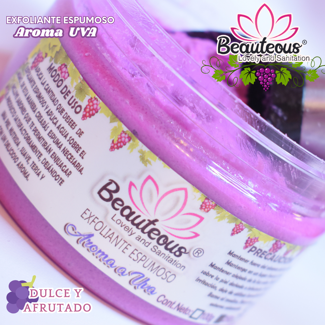Exfoliante de manos y pies AROMA UVA 250 grms