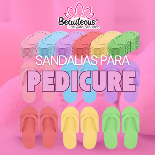 SANDALIAS DESECHALES PARA PEDICURE SPA CANTIDAD 3 PARES / BEAUTEOUS LOVELY